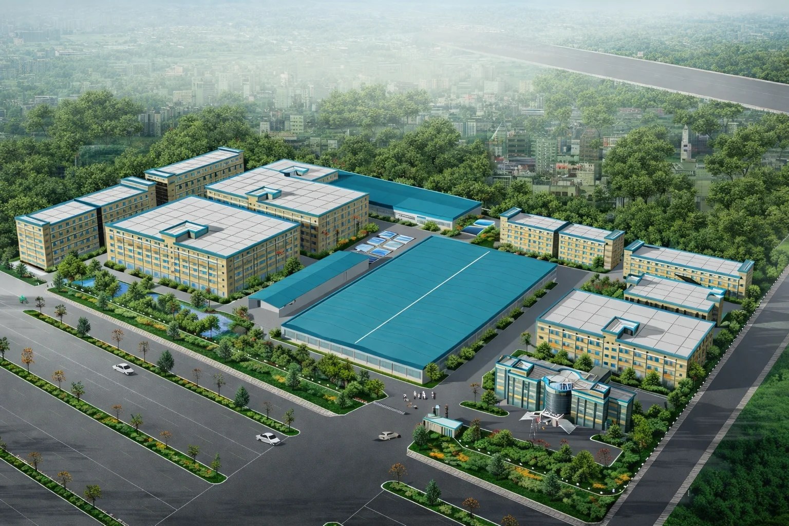 多豪佳乐工厂鸟瞰图